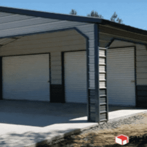 Metal Garage 24x41x10 With 10 Ft Overhang
